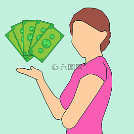 錢,女子,女性