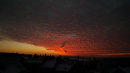 日落,云,天空