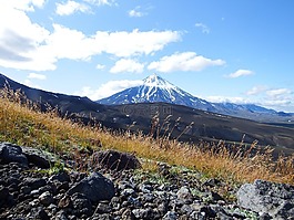 火山,山,岭