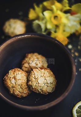 碗,杏仁,甜