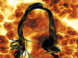 女子,面對,輪廓