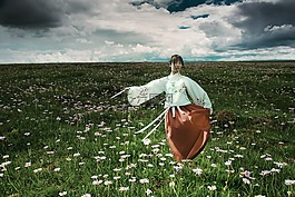 中國,古風,少女