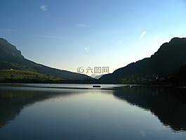 walchsee,湖,景觀