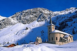 雪,冬天,山