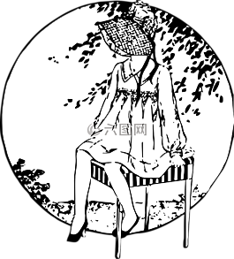 女孩,年輕,坐
