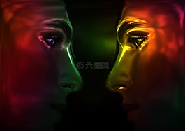 面,剪影,側(cè)影