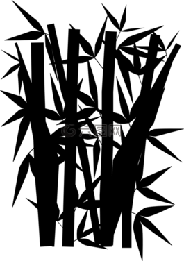 竹,叢林,黑