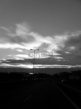 天空,城市,交通