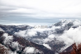 山,高原,云