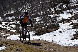 體育,騎自行車,山