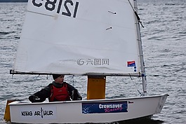 船帆,湖,意大利