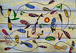 繪圖,抽象,墻