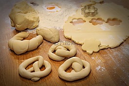 烤,面團,小蛋糕