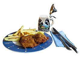 吃,食品,炸肉排