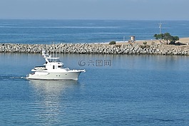 游艇,太平洋,海洋