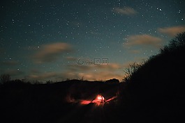 夏季,夜,obloka