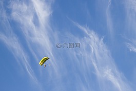 天空,降落傘,空氣