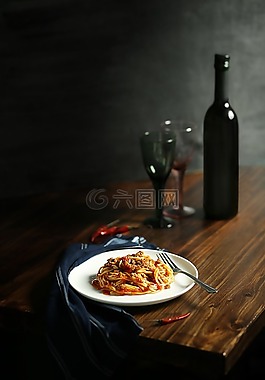意大利面,午餐,早餐