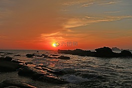 萬里,龜吼,日出