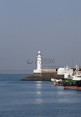 燈塔,島,韓國(guó)