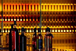葡萄酒,瓶,橙色