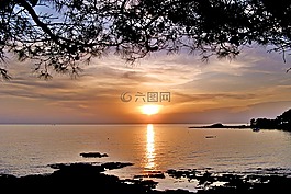 海,太陽,海灘