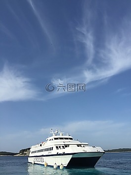 渡輪,海,克羅地亞