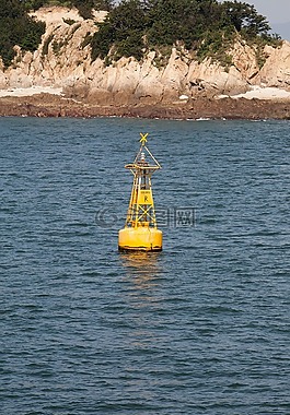 岛,浮标,海滩