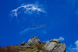 云,天空,藍色