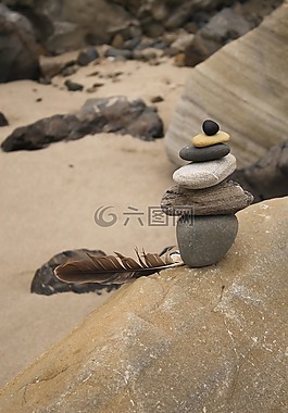 寧靜,雕塑,平靜