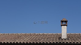 屋頂,壁爐,瓦