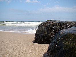 海灘,防波堤,海