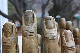 大教堂,祈禱的手,雕像