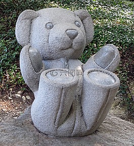 玩具熊,雕塑,嬰兒