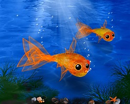 金魚,魚,水