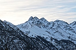 阿爾高,山,冬天