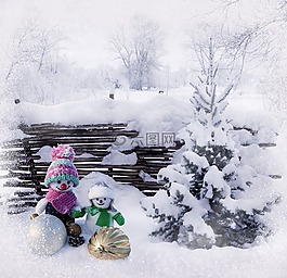 雪人,雪,冬天