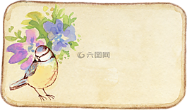 花的,鳥,玫瑰