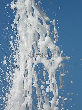 泡沫,水,注入