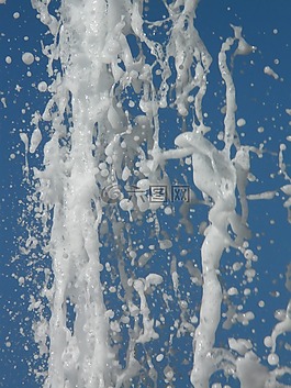 注入,水,泡沫
