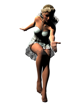 浮動,女子,女性