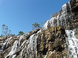 瀑布,过独身生活,水