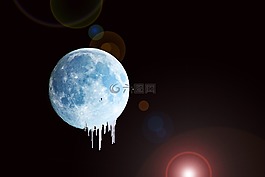 月球,夜,天空