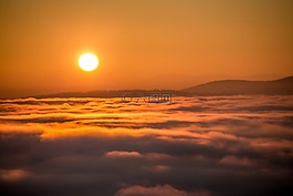 薄霧,太陽,霧