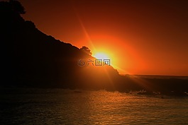 海灘,太陽,夏天