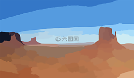 峽谷,沙漠,天空