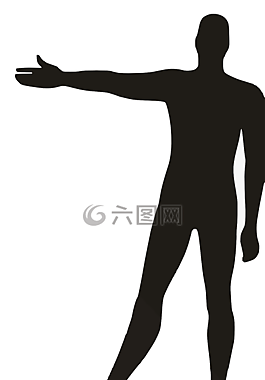 男子,手,邀請