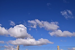 天空,籬笆,邊框