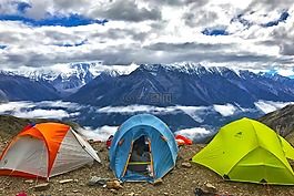 贡嘎雪山,云,徒步