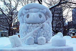 雪雕作品,雪艺术,节日
